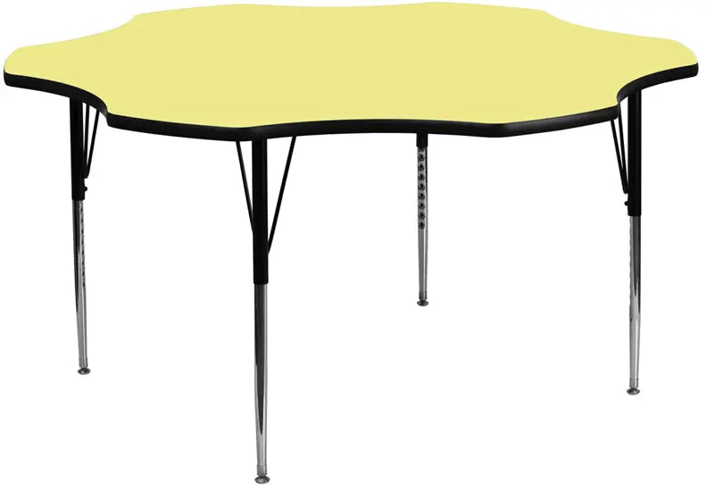 Sydney 60'' Flower Thermal Laminate Activity Table - Standard Height Adjustable Legs iHome Studio