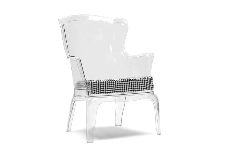 Tasha Clear Polycarbonate Modern Accent Chair iHome Studio