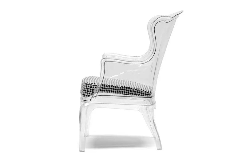 Tasha Clear Polycarbonate Modern Accent Chair iHome Studio