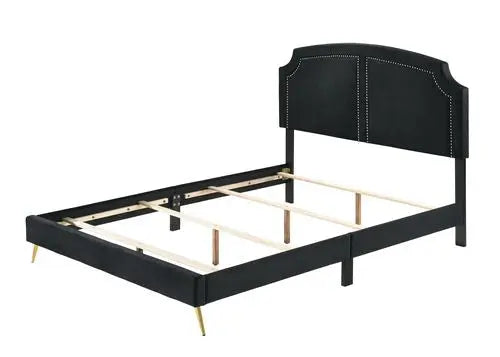 Trey King Bed, Black Velvet iHome Studio