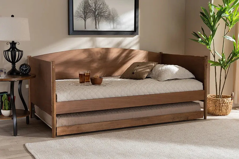 Veles Ash Wanut Wood Daybed w/Trundle (Twin) iHome Studio