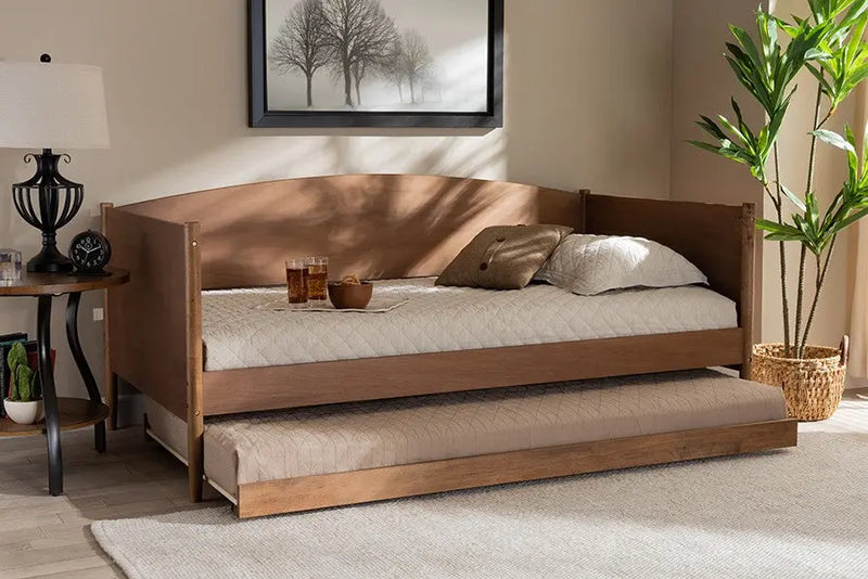 Veles Ash Wanut Wood Daybed w/Trundle (Twin) iHome Studio