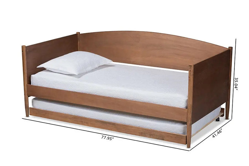 Veles Ash Wanut Wood Daybed w/Trundle (Twin) iHome Studio