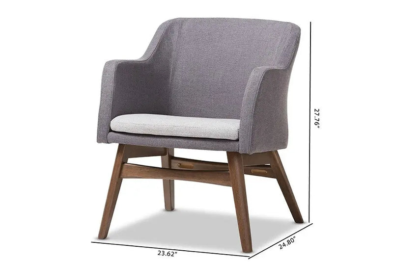 Vera Two-Tone Grey Fabric Lounge 2 PCS-Living Room Chair iHome Studio