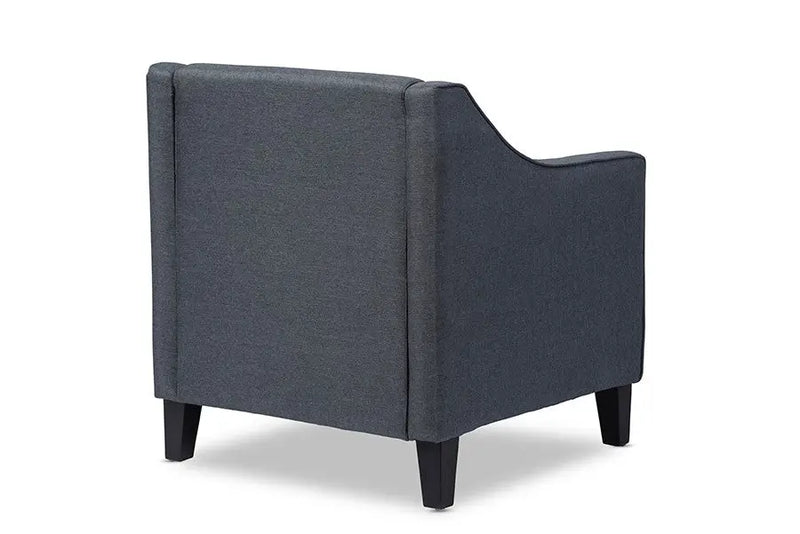 Vienna Grey Fabric Upholstered Button-tufted Armchair iHome Studio