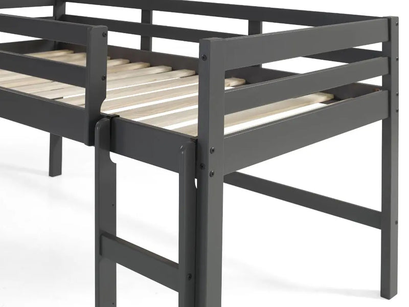 Violeta Twin Loft Bed, Gray Finish iHome Studio