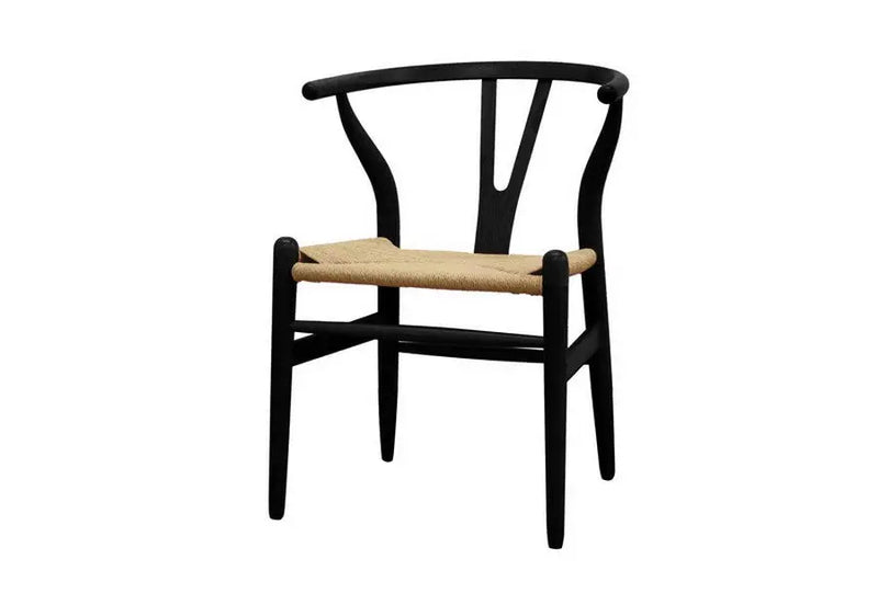 Wishbone Black Wood 2 PCS-Living Room Y Chair iHome Studio