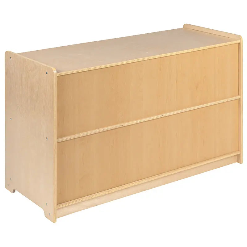 Wooden 5 Section School Classroom Storage Cabinet, 24"H x 36"L (Natural) iHome Studio