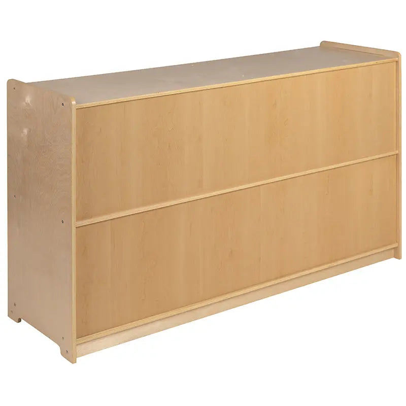 Wooden 5 Section School Classroom Storage Cabinet, 30"H x 48"L (Natural) iHome Studio
