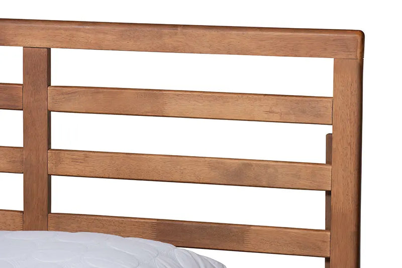 Worcester Ash Walnut Finished Wood Platform Bed (King) iHome Studio