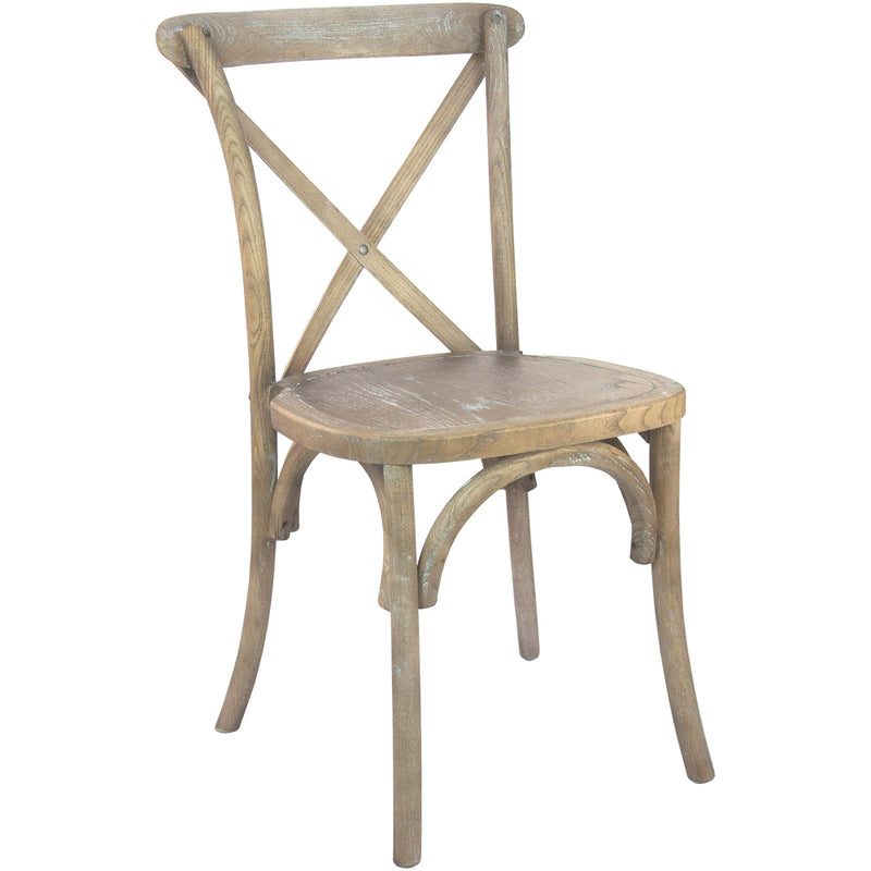 Elmira Medium Natural With White Grain X-Back Chair iHome Studio
