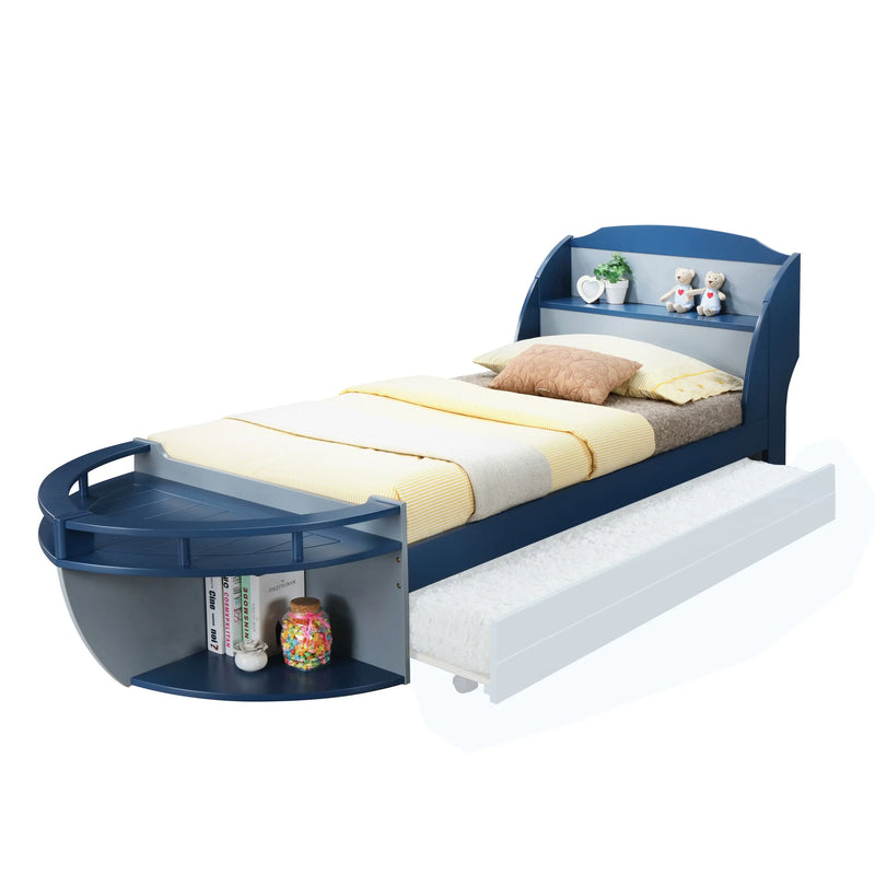 Xavier Twin Bed, Gray & Navy iHome Studio