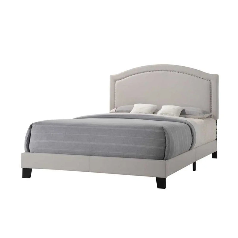 Zelda Queen Bed, Fog Fabric iHome Studio