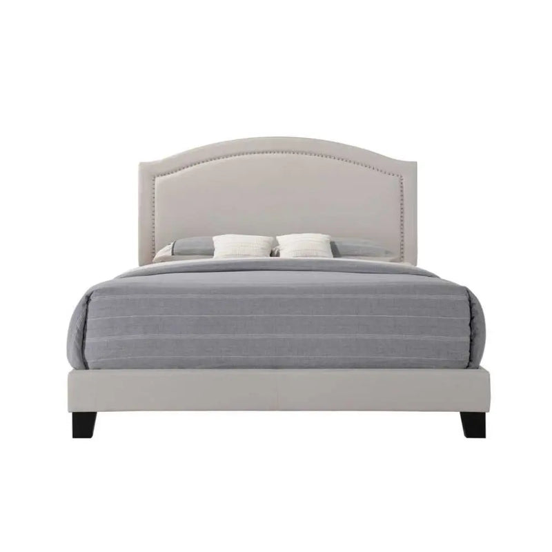 Zelda Queen Bed, Fog Fabric iHome Studio