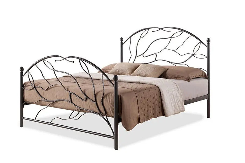 Zinnia Tree Style Antique Bronze Metal Platform Bed (Queen) iHome Studio
